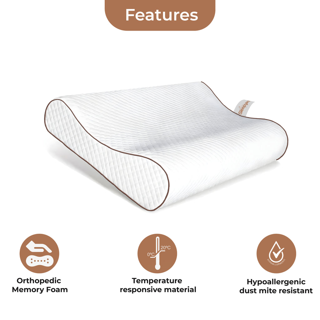 Sleepyard Contour Memory Foam Cervical Pillow1
