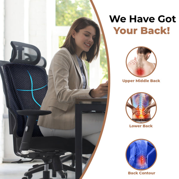 Sleepyard Memory Foam Lumbar Backrest Cushion